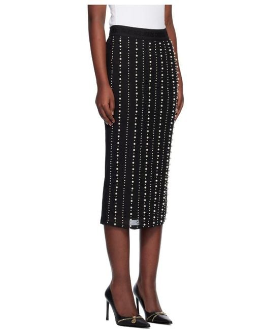 Versace Jeans Black Elastic Waist Skirt