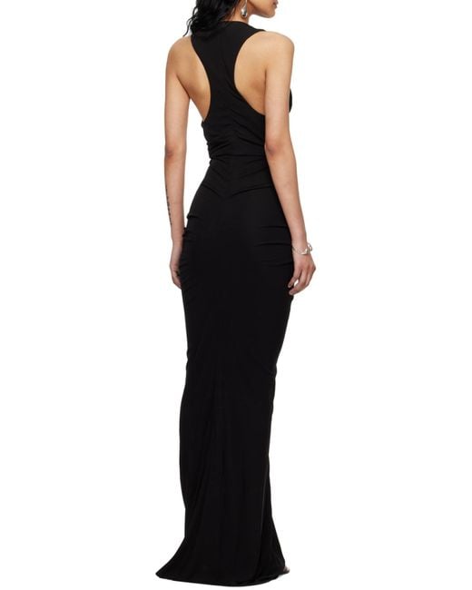 Christopher Esber Black Vivenda Drape Front Dress