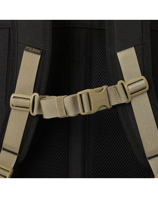 Filson Black Logo Print Backpack for men