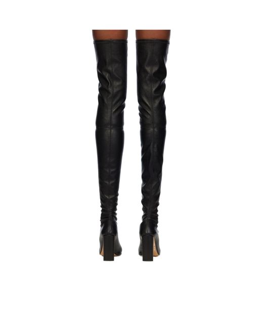Bottega Veneta Black Tripod Knee-High Boots