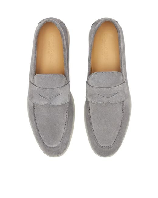 Scarosso Gray Luciano Almond Toe Loafers for men