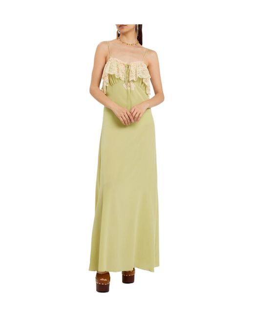 Chloé Yellow Wave Lace Dress