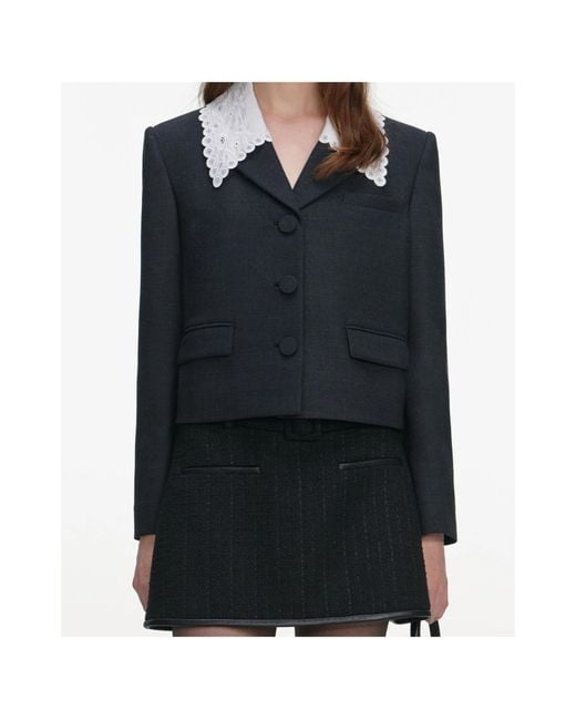 Self-Portrait Black Collared Jacket