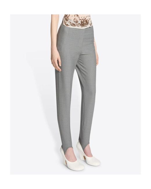 Dries Van Noten Gray Mid-Rise Casual Pants