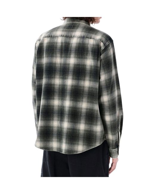 Stussy Gray Checkerboard Shirt for men