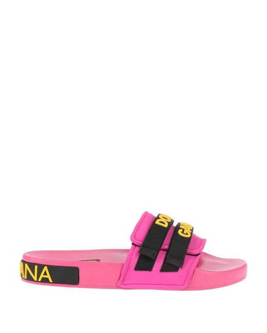 Dolce & Gabbana Pink Minimalist Slippers