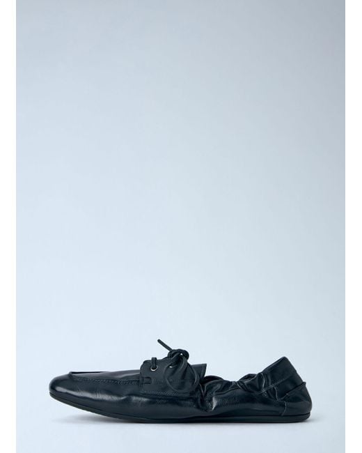 Prada Blue Leather Moccasins for men