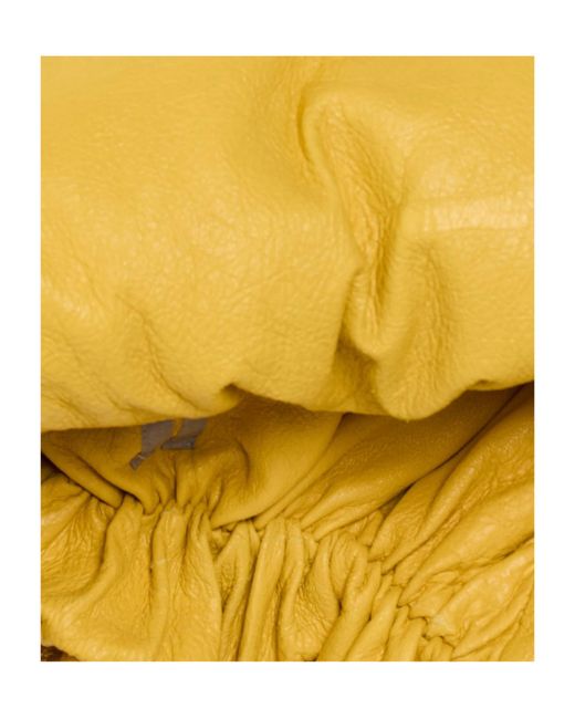 Rick Owens Yellow Solid Color Long Sleeve Coat