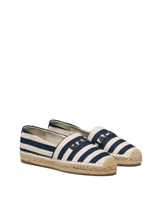 Marc Jacobs Blue Logo Patch The Striped Espadrilles