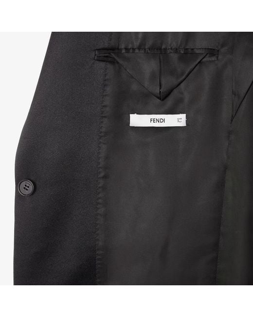 Fendi Black Grain De Poudre Blazer for men