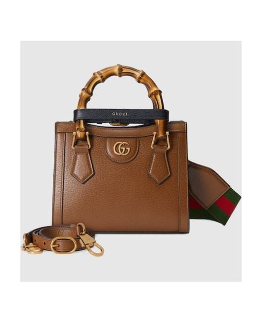 Gucci Brown Mini Diana Top Handle Bag