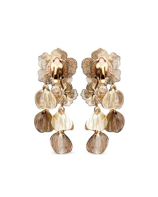 Carolina Herrera Metallic Flower Earrings