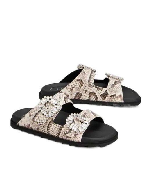Roger Vivier White Slidy Viv' Mules