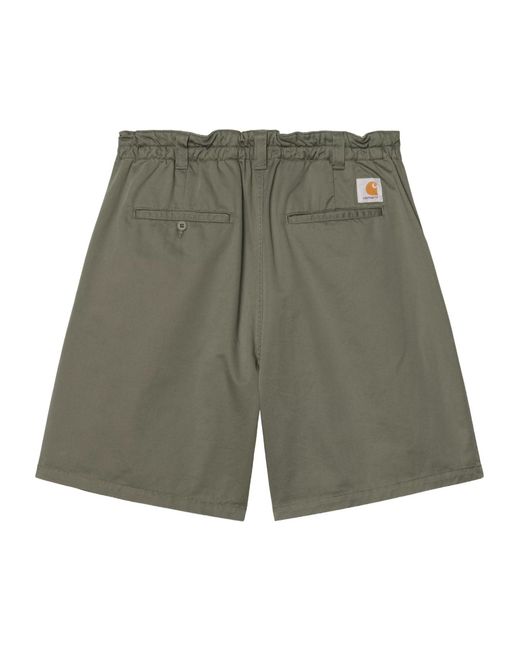 Carhartt Green Wip Pleated Bermuda Shorts for men
