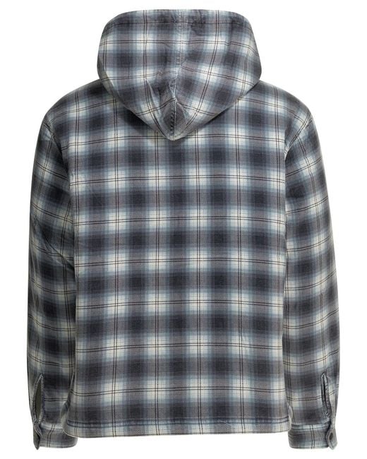 Stussy Gray Long-Sleeved Cotton-Padded Jacket for men