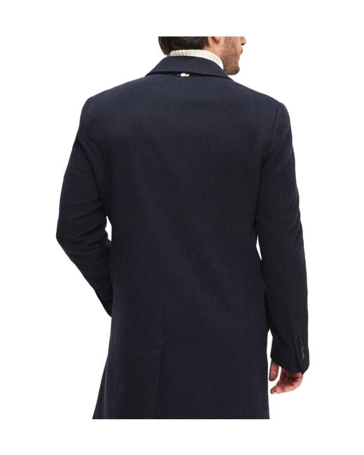 Boss Blue Solid Color Coat for men