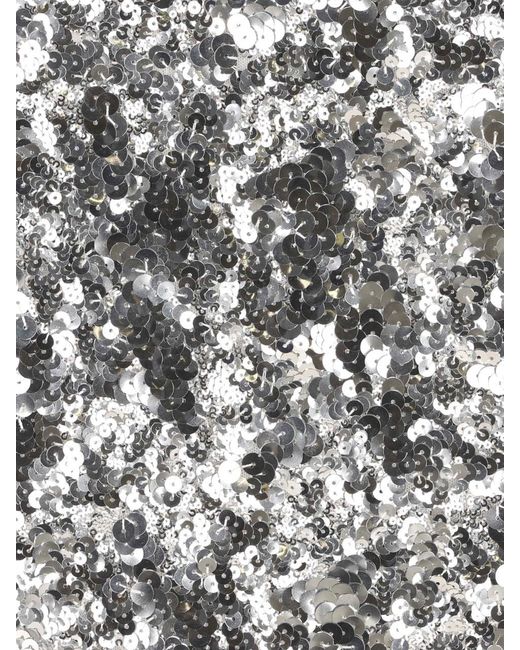 Prada White Sequin-Embellished Side-Tie Midi Skirt