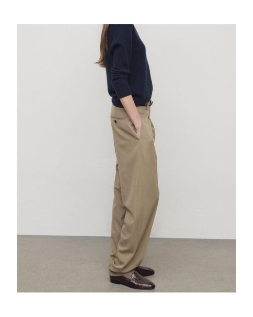 The Row Natural Gianni Wool Trousers