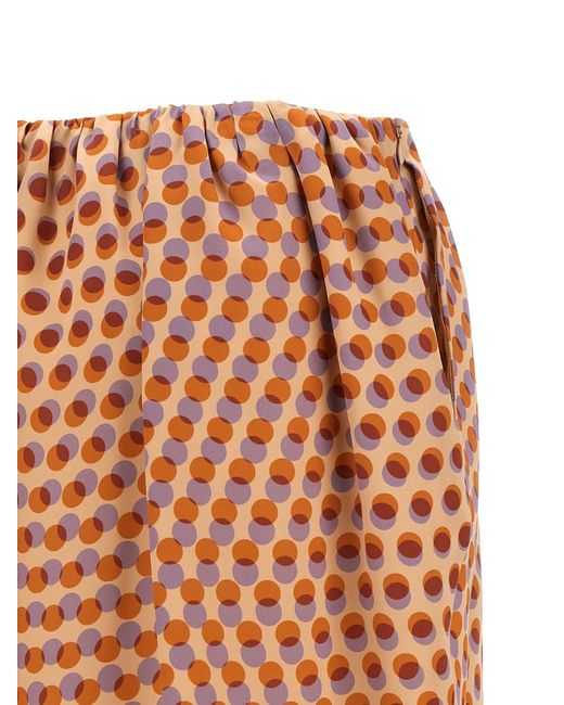 Dries Van Noten Multicolor Saronga Bis Draped Midi Skirt