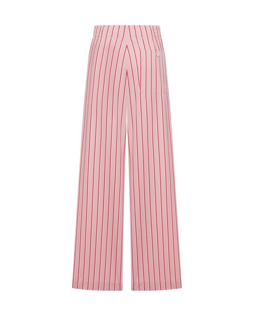 Dries Van Noten Pink Striped Pants
