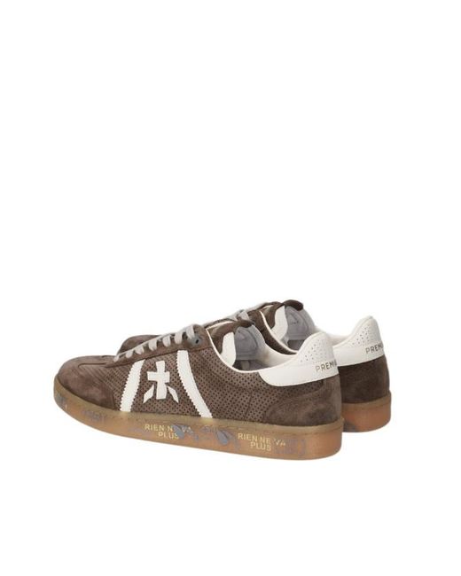 Premiata Brown Round-Toe Sneakers for men