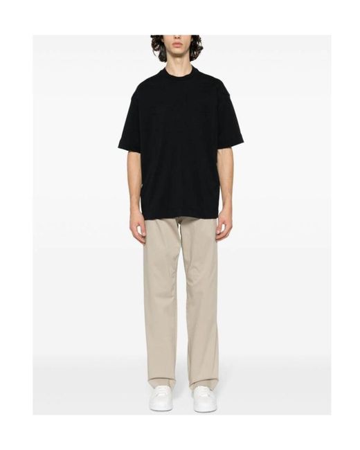 Emporio Armani Black Crew-Neck Cotton T-Shirt for men