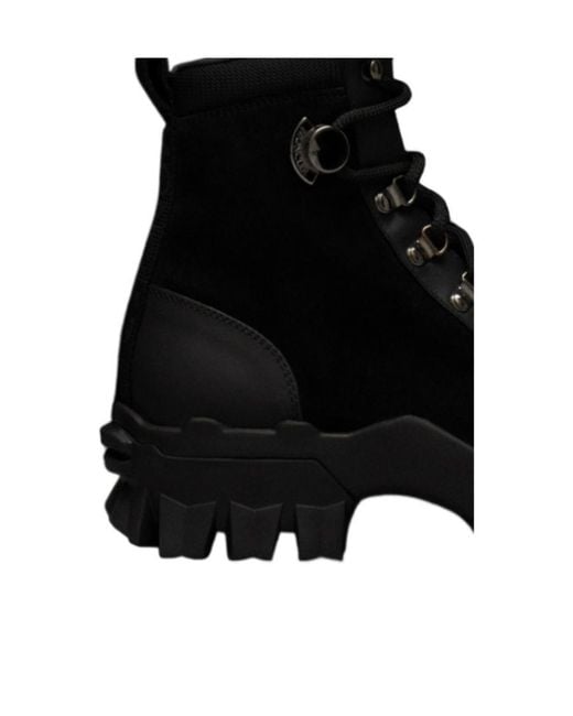Moncler Black Ridged-Sole Military Boots