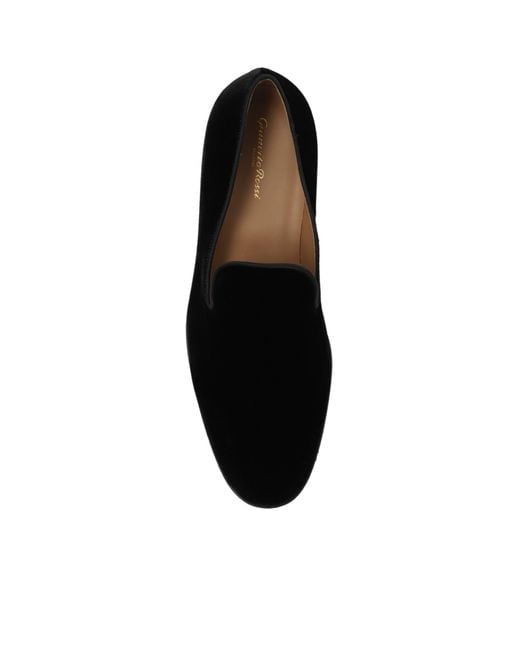 Gianvito Rossi Black Jean Round Toe Loafers for men