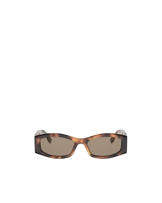 Fendi White Eyewear Geometric Frame Sunglasses