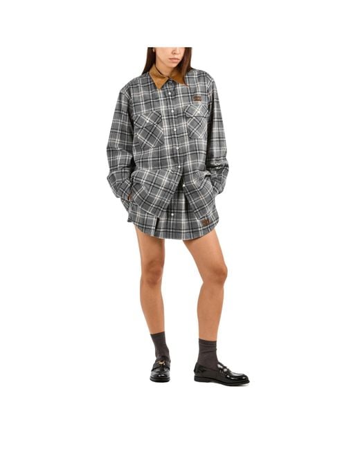 Miu Miu Gray Mini Skirt