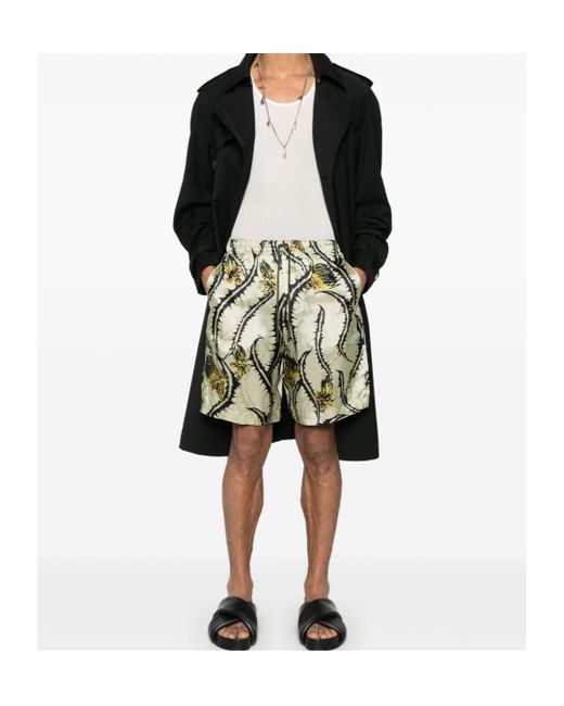 Dries Van Noten Green Piperi Shorts for men