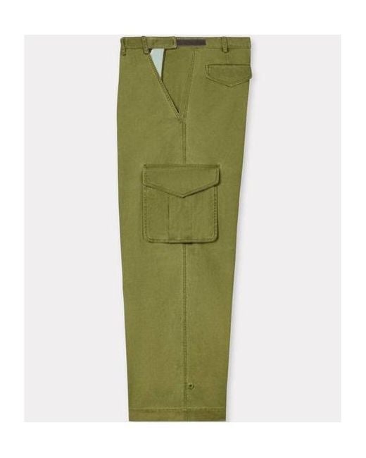 KENZO Green Adjustable Cargo Pants for men