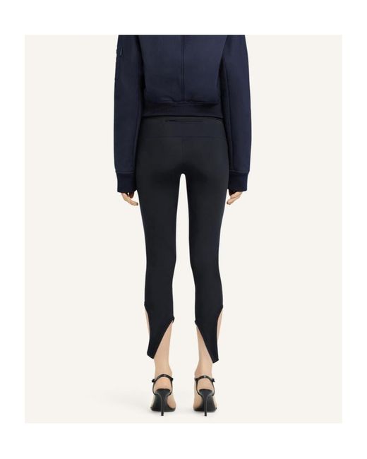 Courreges Black Courrèges Capri Ankle Strap Leggings