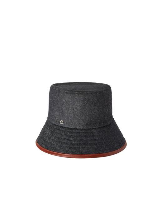 Loro Piana Black Cashmere Denim Fisherman Hat