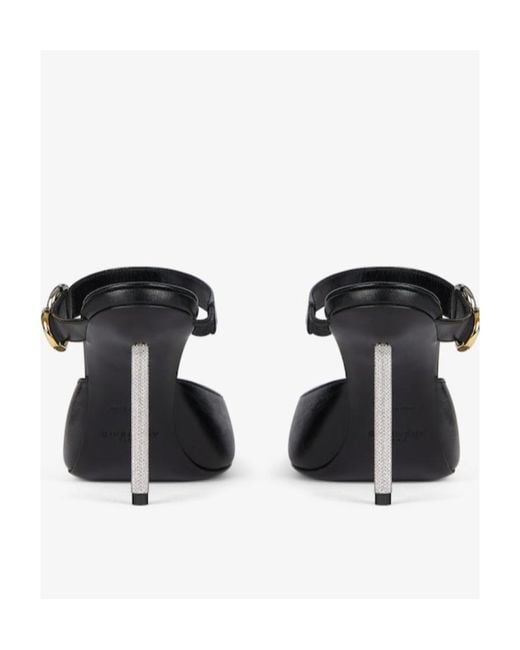 Givenchy White Voyou Pointed Toe Mules