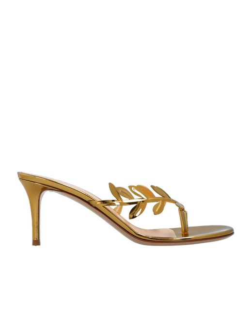 Gianvito Rossi White Heeled Mules