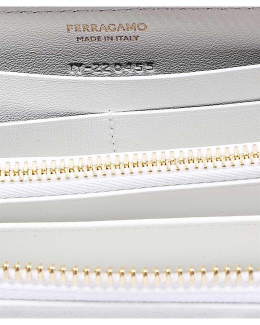 Ferragamo White Logo Wallet