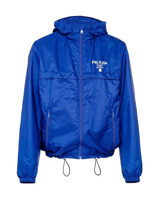 Prada Blue Re-Nylon Blouson Jacket for men