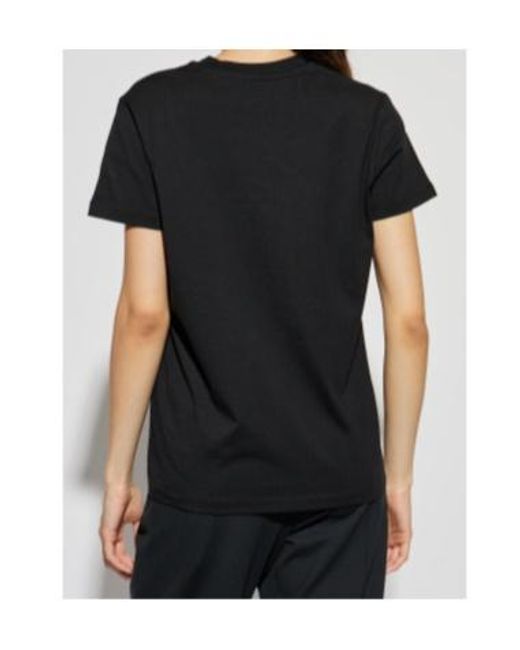 Moncler Black Logo Embroidered Crewneck T-Shirt