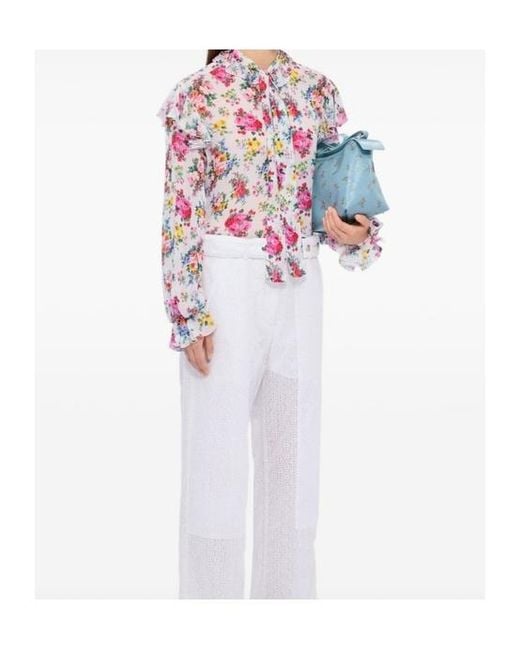 MSGM White Long Sleeve Shirt