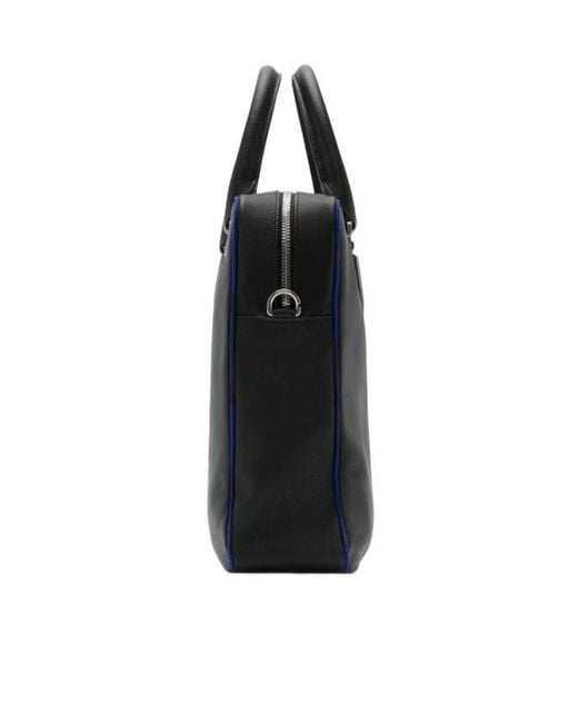 Burberry Black Heritage Leather Briefcase for men