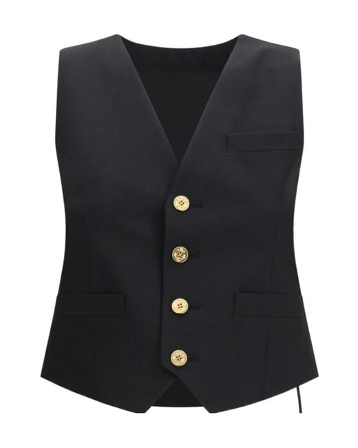 Sacai Blue Suiting Twill Buttoned Blazer
