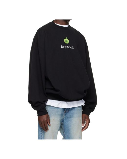 Vetements Black Be Yourself Oversized Sweatshirt for men