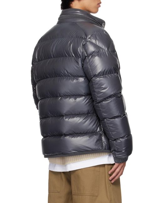 Moncler Gray Gourette Zip-Up Short Down Jacket for men