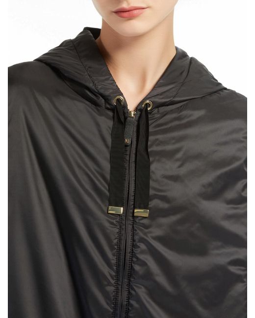 Max Mara Black The Cube Sleeveless Hooded Puffer Jacket