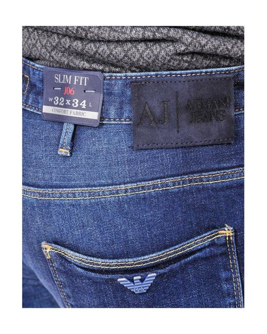 Armani Jeans Blue Logo Jeans for men