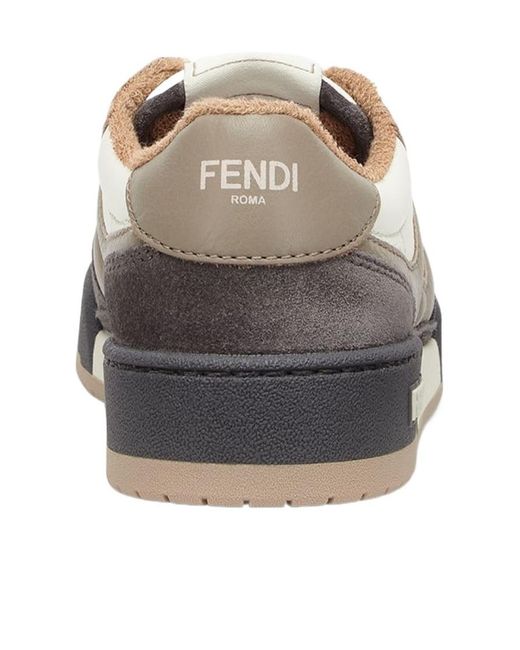 Fendi Multicolor Multicolour Leather Low-Tops