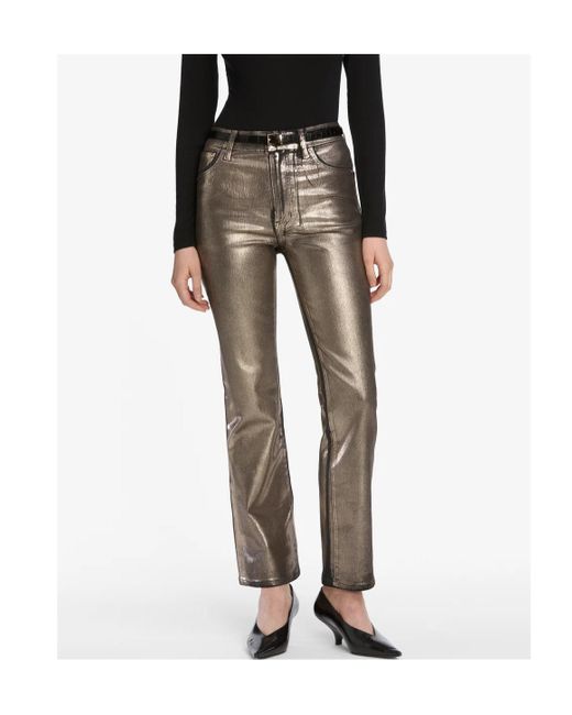 FRAME Gray Belt-Loop Trousers