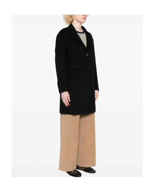 Twinset Black Single-Breasted Coat