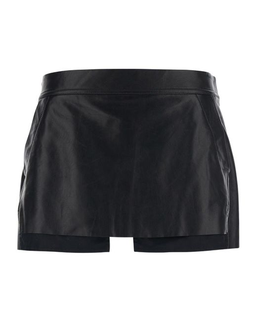 Rick Owens Black Zipped Mini Skirt